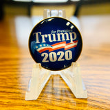 Round Blue Trump 2020 Lapel Pin