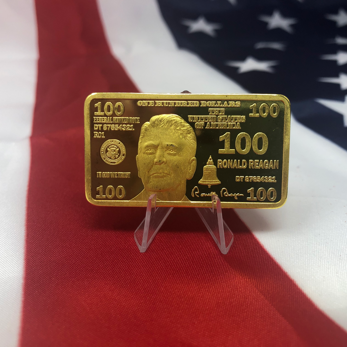 Ronald Reagan $100 Gold Bar – Patriot Powered Products