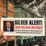 Silver Alert Funny Biden Sticker