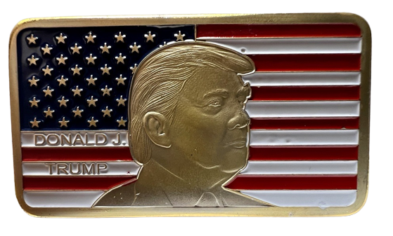 Trump USA Flag Gold Bar - Subscriber Exclusive