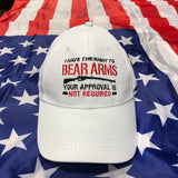 Right to Bear Arms 2nd Amendment White Hat - Subscriber Exclusive