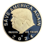 Trump 2024 "Save America Again" Gold Coin - Exclusive