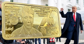 Trump $100 Bill Gold Bar - Subscriber Exclusive