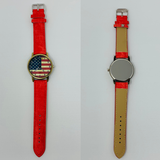 Patriotic American Watch with Red Band