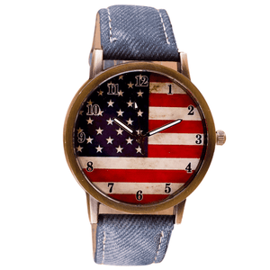 Patriotic American Watch with Blue Band