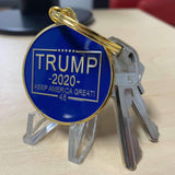 Trump 2020 'Keep America Great' Gold Plated Keychain
