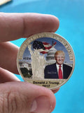 Full Color TRUMP Collectable Silver Coin